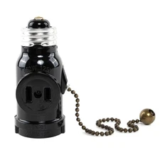 E26 to 2 Outlet Socket Adapter Light Holder Splitter