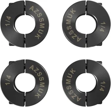 AZSSMUK Bore 1/4" Shaft Collar Double Split Axle Collar Clamp of Carbon Steel Se