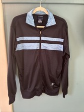 Nordic Track Chest Stripe Jogging Jacket Men's Small Navy VTG