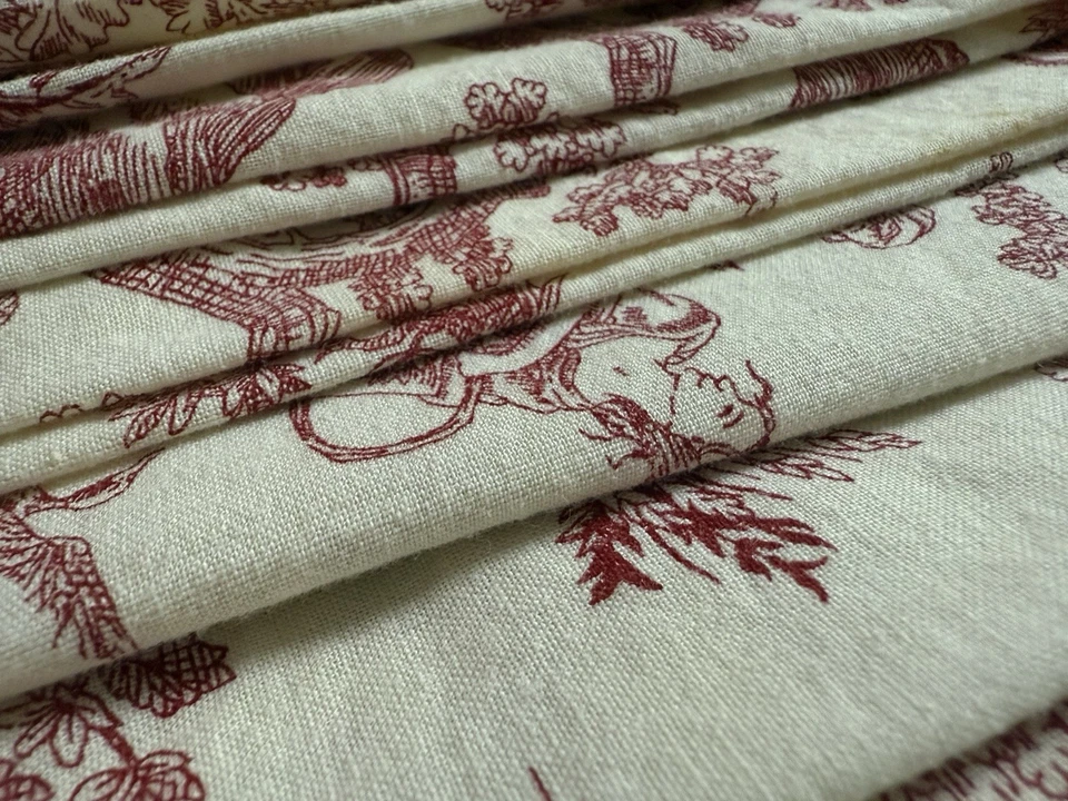 Guardanapos vintage franceses para casa de campo algodão ovelha galinha cavalo 6 - Imagem 4 de 4