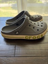 Crocs Iconic Comfort Gray Clog Sandals Unisex Kids Size J3 Rubber Slip On
