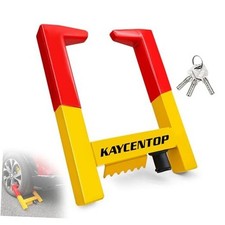 Universal Weel Lock Clamp, Wheel Chock Lock, Tire Lock Anti Red-Yellow Square