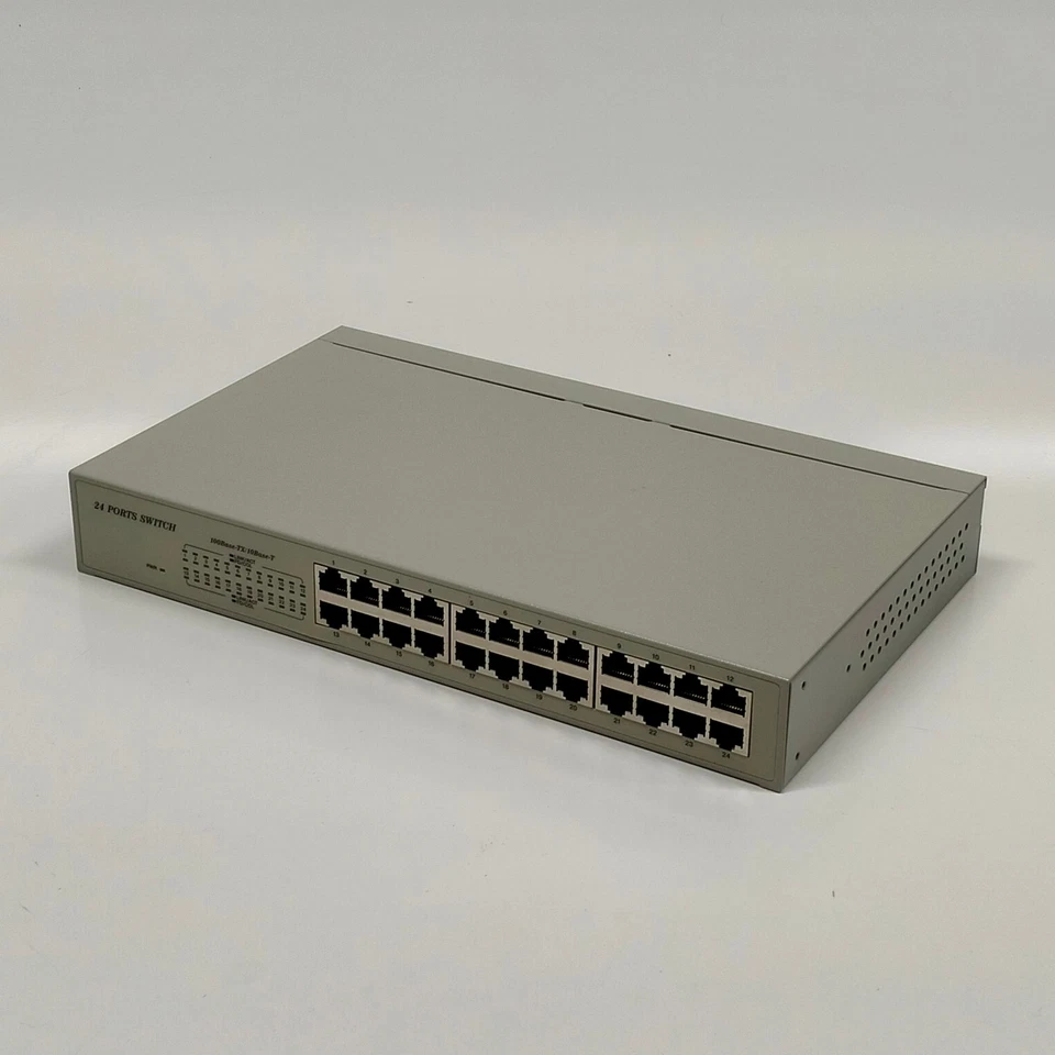 24-Port 100/10Mbps Fast Ethernet Unmanaged SOHO Networking Switch 18-0B-H24P-FF - Image 2 of 4