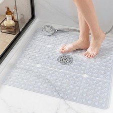 HITSLAM Square Shower Mat 27x27 Inch, Extra Large Non Slip Shower Mats for In.