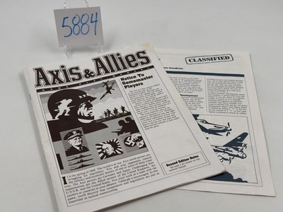 Axis & Allies 2nd Edition 1986 PARTS ONLY: Manual & Rules Clarification
