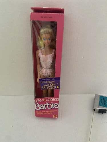 Vintage 1988 Fun to Dress Barbie Doll Mattel 1372 NRFB