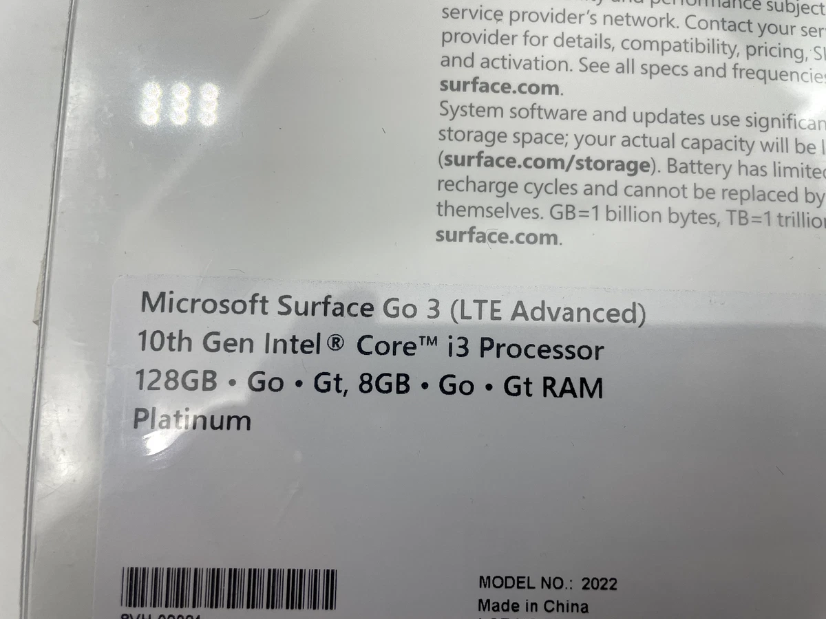 NEW-Microsoft Surface Go 3 LTE | 10.5