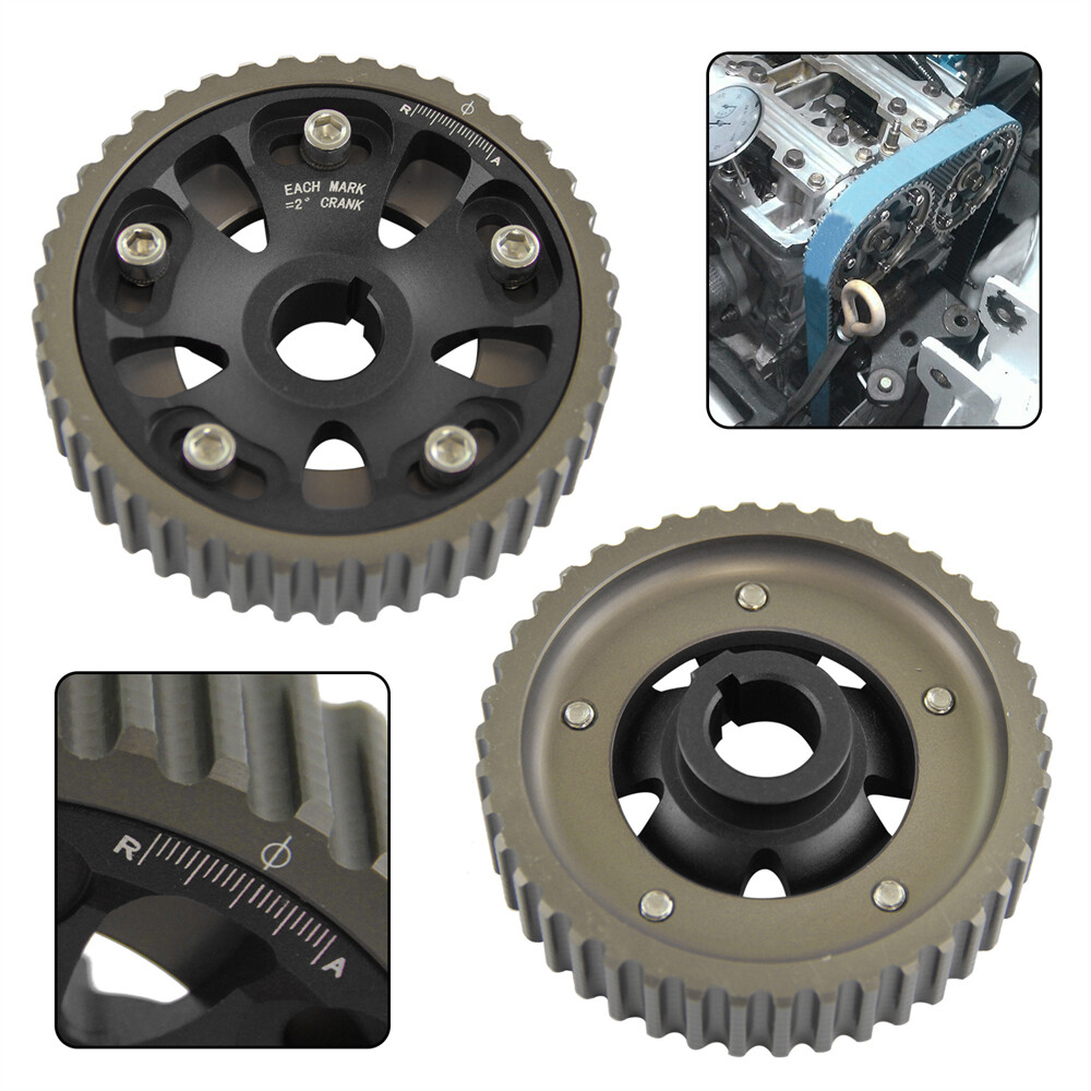 2PCS Adjustable Cam Gears For 9301 Honda Prelude H22 H22A1 H22A4 DOHC