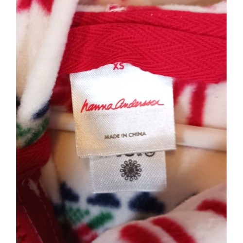 Hanna Andersson Nordic Fair Isle Reindeer Christmas Fleece One Piece PJ Size XS - Picture 4 of 4