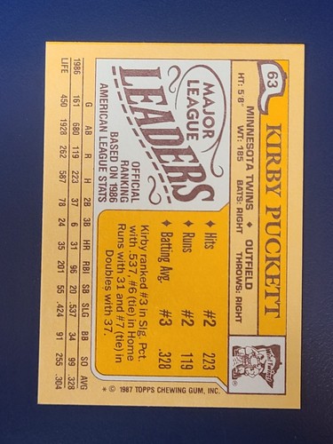 Tarjetas de béisbol 1985-1996 Kirby Puckett Minnesota Twins tú eliges - Imagen 21 de 57