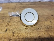 Vintage AJAX USA Almond With Gold Accents Cabinet Drawer Pulls Knob Kitchen Bath