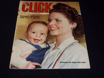 1943 MAY CLICK MAGAZINE - WASHINGTON BABY BOOM FRONT COVER - E 20054
