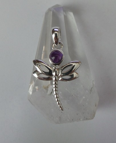 626 Dragonfly Solid 925 Sterling Silver High Quality Gemstone Pendant - Picture 3 of 12