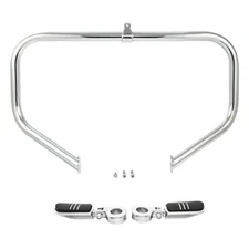 Chrome Highway Engine Guard Bar & Footpeg Peg Fit For Harley Electra Glide 09-24