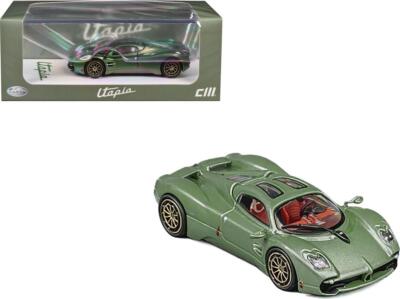 Pagani Utopia Green Metallic 1/64 Diecast Model Car by CM Models
