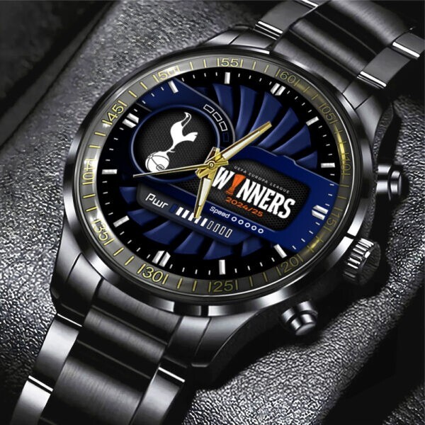Tottenham Hotspur FC Black Stainless Steel Watch