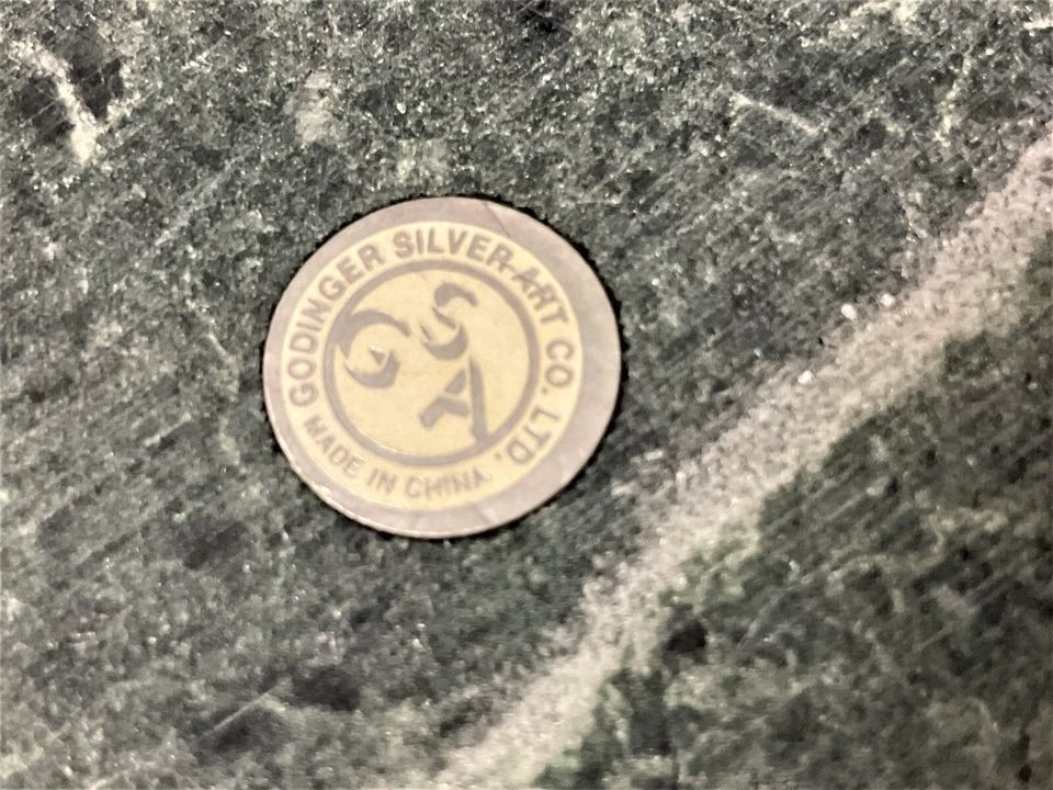 Vintage Silver Plated and Marble Tray - Image 3 of 4