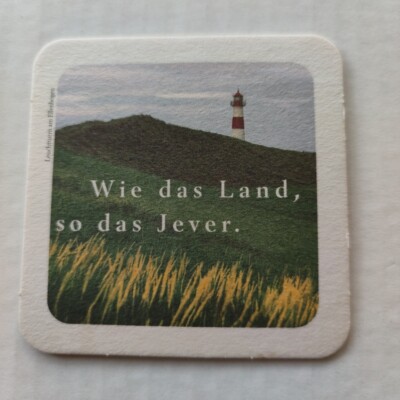Schöner Bierdeckel - Jever Pilsener, Brauhaus in Friesland - Zustand   B1