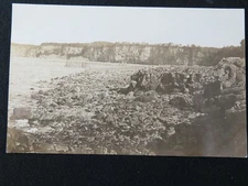 Antique Postcard RPPC Maine's Shoreline Rocks Water B6816