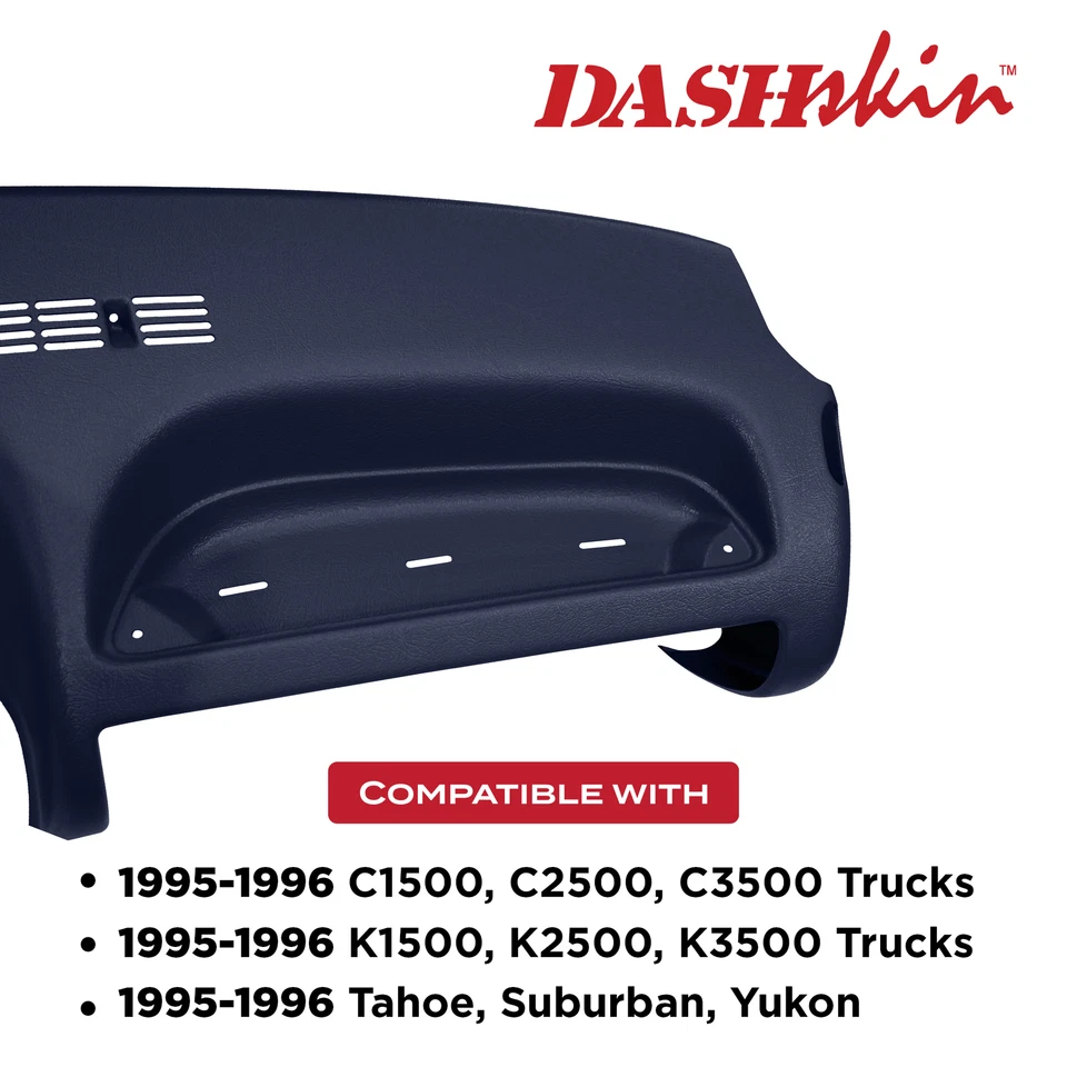 DashSkin Dash Cover for 1995-1996 GM Trucks w/Pass Cupholder in Navy Blue 26* - Image 4 of 4