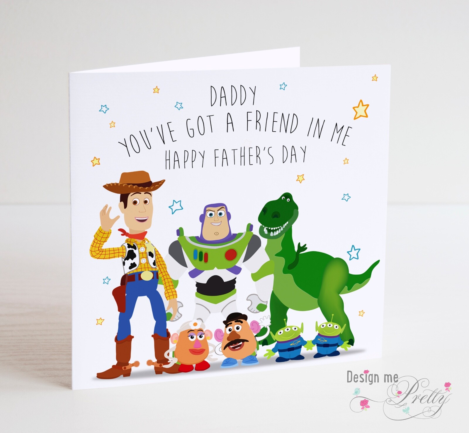 TOY STORY Fathers Day Card Dad Daddy Father Woody Buzz Lightyear