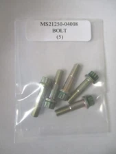 MS21250-04008 Bolt 1/4-28 x 1" Double Hex Shear - Lot of 5