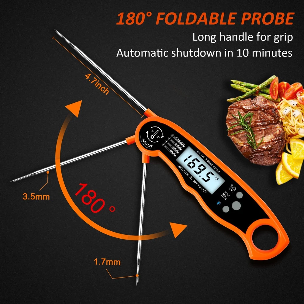 Meat Thermometer,Digital Food Thermometer for Kitchen, Cooking, Grilling, Tur... Meat Thermometer,Digital Food Thermometer for Kitchen, Cooking, Grilling, Tur...
