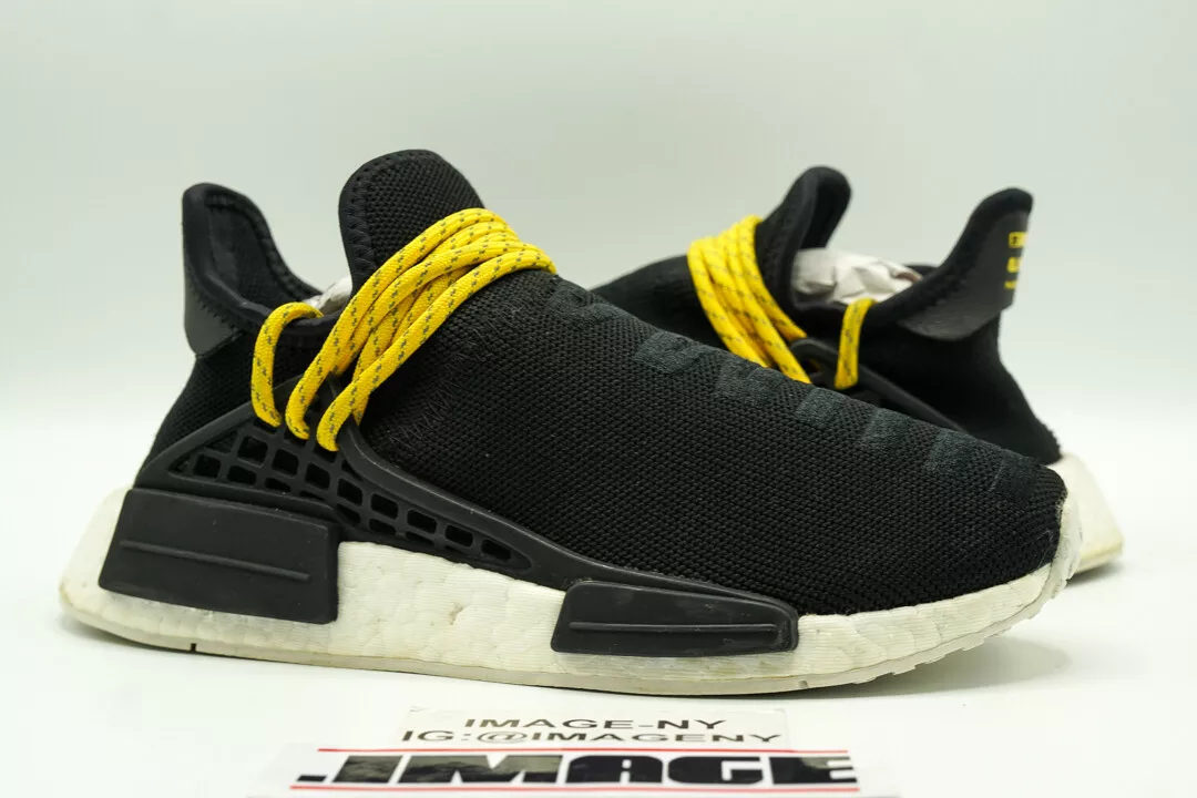 Lille bitte forræder kam ADIDAS NMD HU USED SIZE 4 PHARRELL HUMAN SPECIES BLACK YELLOW WHITE BB3068  | eBay