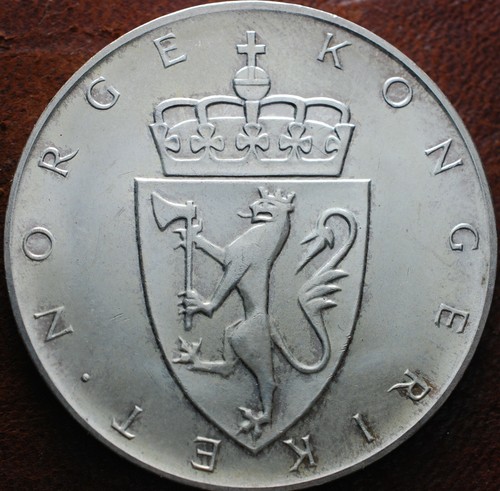 1964 Norvegia 10 CORONE UNC - Foto 2 di 2