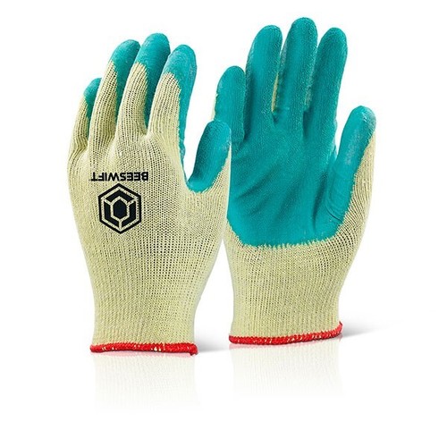 10 X Beeswift Económica Multiuso Agarre Natural Goma Guantes Revestidos EC8N - Picture 4 of 5