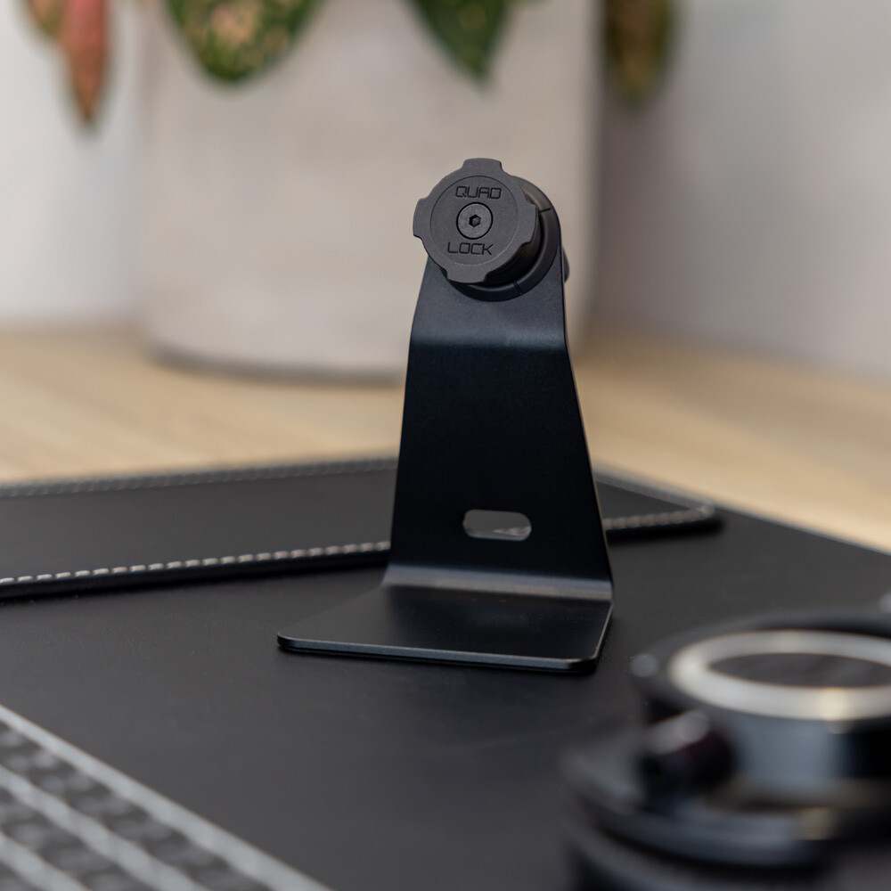 Quad Lock Desk Mount Black Desktop Wireless Holder
