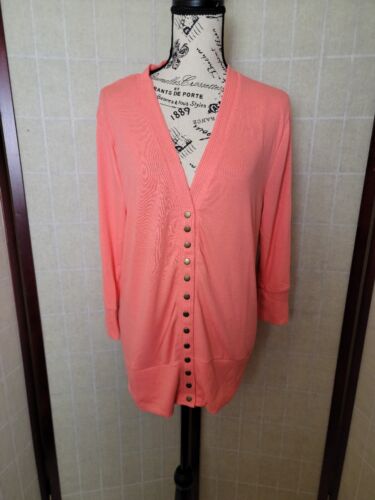 Zenana Outfitters Coral Cardigan Sweater Women's Size 1X