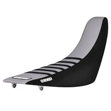 2000-2007 Honda XR 650R Gripper Seat Cover  BLACK/SILVER/BLACK ribs #414