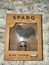 SPARQ Wine Topper Rooster Slate with Chalk New