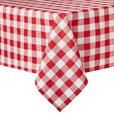Pioneer Woman ~ Charming Check ~ 60" x 84" ~ Cotton Blend ~ Fabric Tablecloth