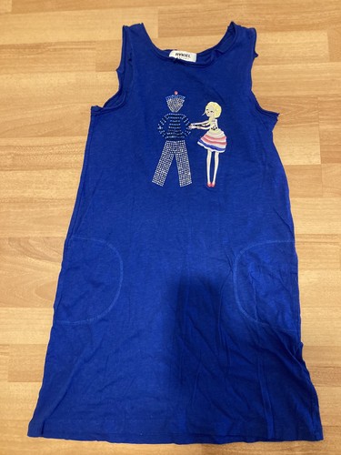 Sonia Rykiel, Abito blu bambina Sonia Rykiel Paris VINTAGE con pietre di Reno TG 10