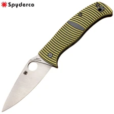 Spyderco Caribbean Leaf Shape CQI LC200N Plain Blade 3D G10 Handles C217GP