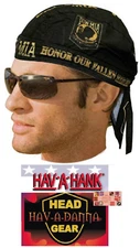 Hav-A-Hank DO RAG LINED FITTED Bandana POW MIA Never Forget HONOR FALLEN HEROES