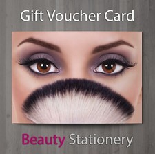 Gift Voucher Beauty Salon Blank Card Coupon Eyes Makeup Present A7 + Envelopes