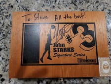 Rare Signed John Starks #3 Signature Series Legend Cigar Box Empty NY Knicks 