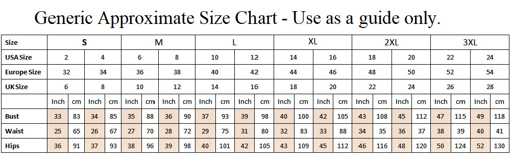 dkny dress size chart