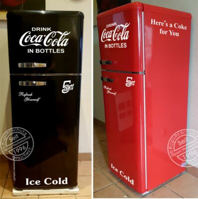 6 teiliges Drink Coca Cola Kühlschrank Aufkleber Set 5 Cent - große Farbauswahl