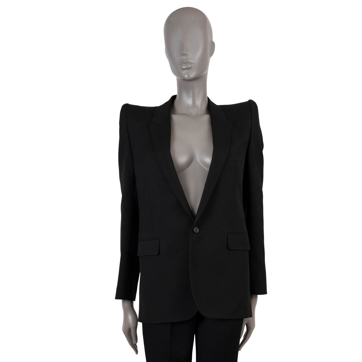 ジャケット Saint Laurent Black Wool Blazer Wool blazer Yves Saint Laurent Black size 50-52 IT in Wool