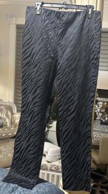 Rag And Bone Simone Black Zebra Embossed Pants Sz 12