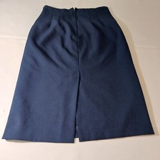 BRIGGS Women’s Back Zipper & Slit A-Line Blue Skirt Size 8P - Made in USA