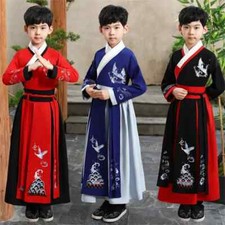 Hanfu Dress Kids Traditional Chinese Costume Ancient Crane Girl Boy Tang Suit