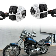 Chrome 1" Handlebar Control Switches For 1996-2012 Harley Davidson Softail Dyna