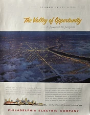 1953 Philadelphia Electric Company Delaware Valley USA Opportunity VTG Print Ad