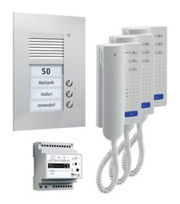 TCS Türsprechanlage Set 3 Wohneinheiten 2-Draht Sprechanlage PPU03-EN/02 UP