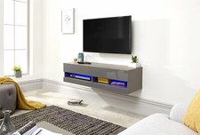 Image of Galicia 120cm Wall TV Unit with Led in Grey